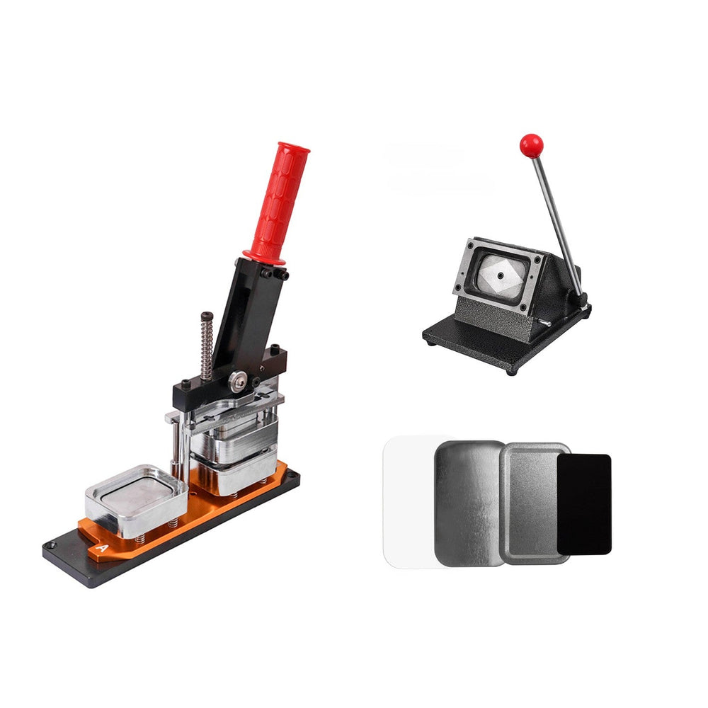 Fmcraft 44x70mm Rounded Rectangle Magnet Maker Machine Kit | Badge & Fridge Magnet Maker | Fmcraft