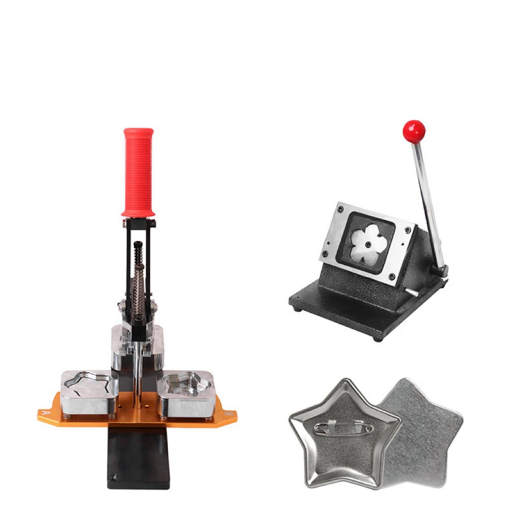 Fmcraft 58x58mm Star - Shaped Badge Maker Kit | Badge & Fridge Magnet Maker | Fmcraft