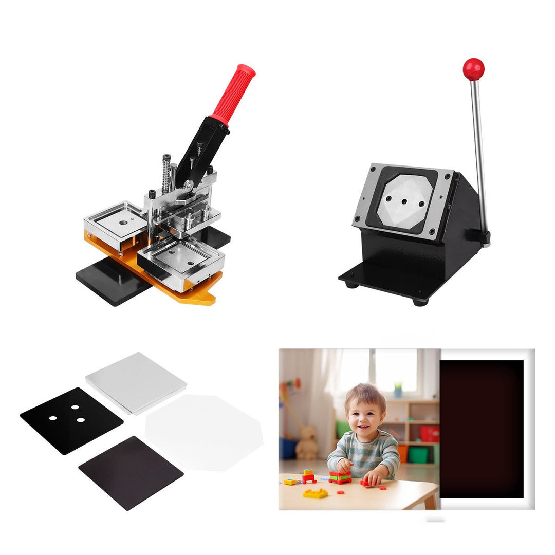 Fmcraft Magnet Machine Kit - Acrylic Series (with Cutter & Materials) | Badge & Fridge Magnet Maker | Fmcraft