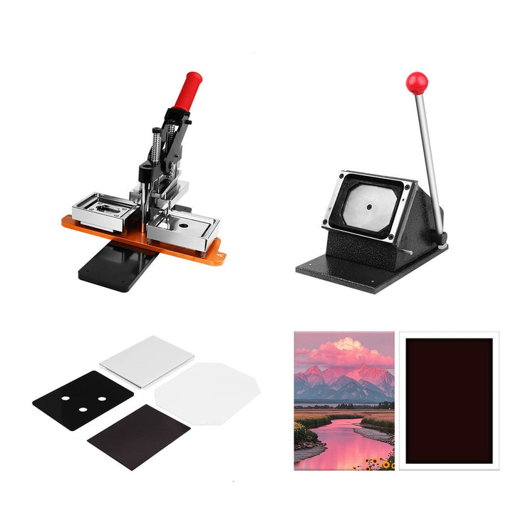 Fmcraft Magnet Machine Kit - Acrylic Series (with Cutter & Materials) | Badge & Fridge Magnet Maker | Fmcraft