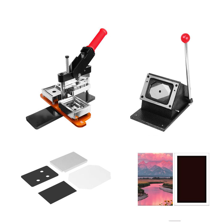 Fmcraft Magnet Machine Kit - Acrylic Series (with Cutter & Materials) | Badge & Fridge Magnet Maker | Fmcraft
