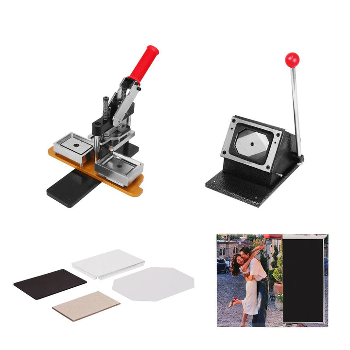 Fmcraft Magnet Machine Kit - Classic Cardboard Series (with Cutter & Materials) | Badge & Fridge Magnet Maker | Fmcraft