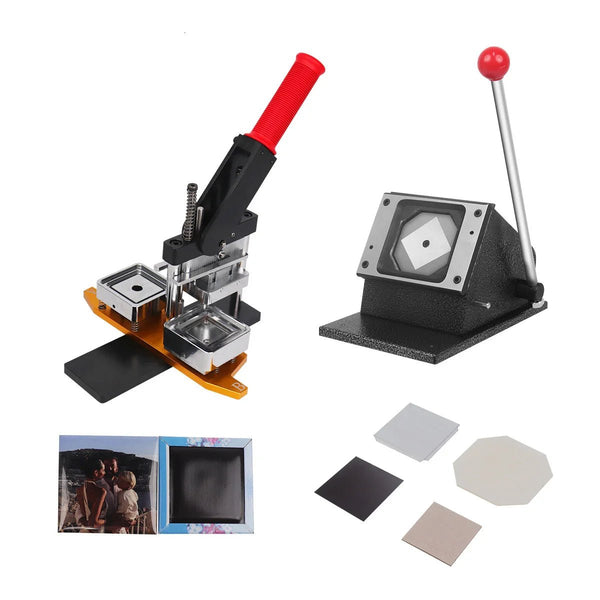 FMCRAFTS 50x50MM(2"x2") Magnets Machine Kit With Cutter And Materials | Badge & Fridge Magnet Maker | Fmcraft
