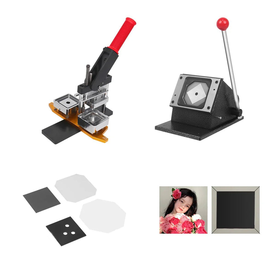 FMCRAFTS Magnet Machine Kits With Cutter And Acrylic Materials | Badge & Fridge Magnet Maker | Fmcraft